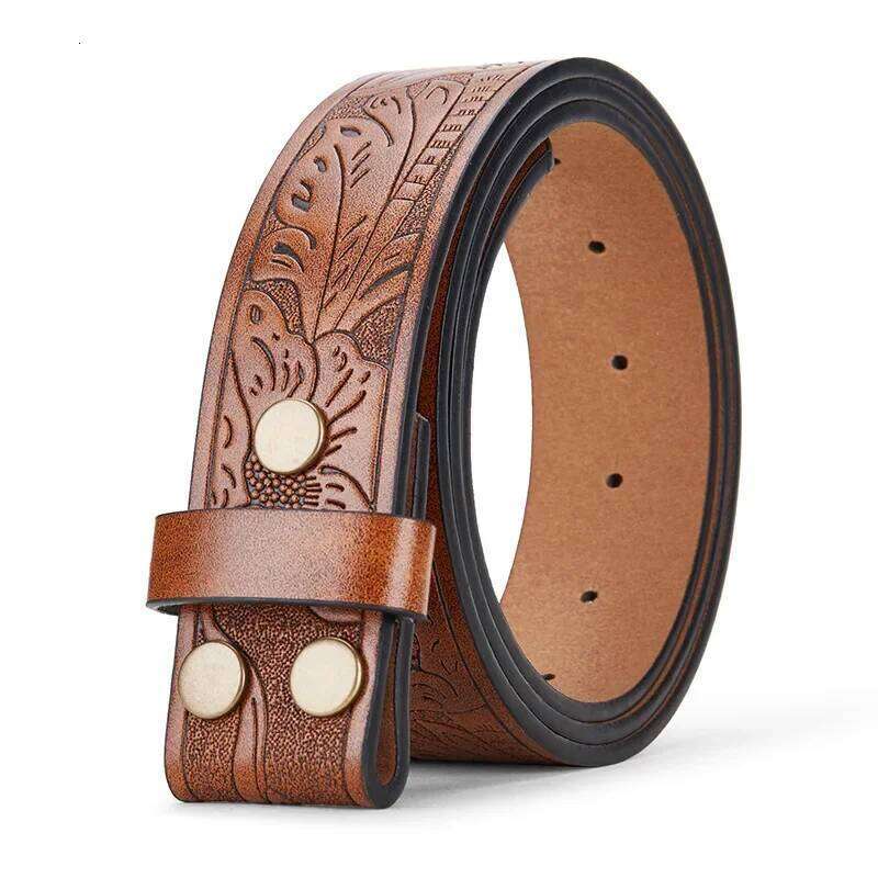 3.8cm Without Pu Leather Body No Strap for Smooth Buckle Belt High Quality Male Belts Y260225