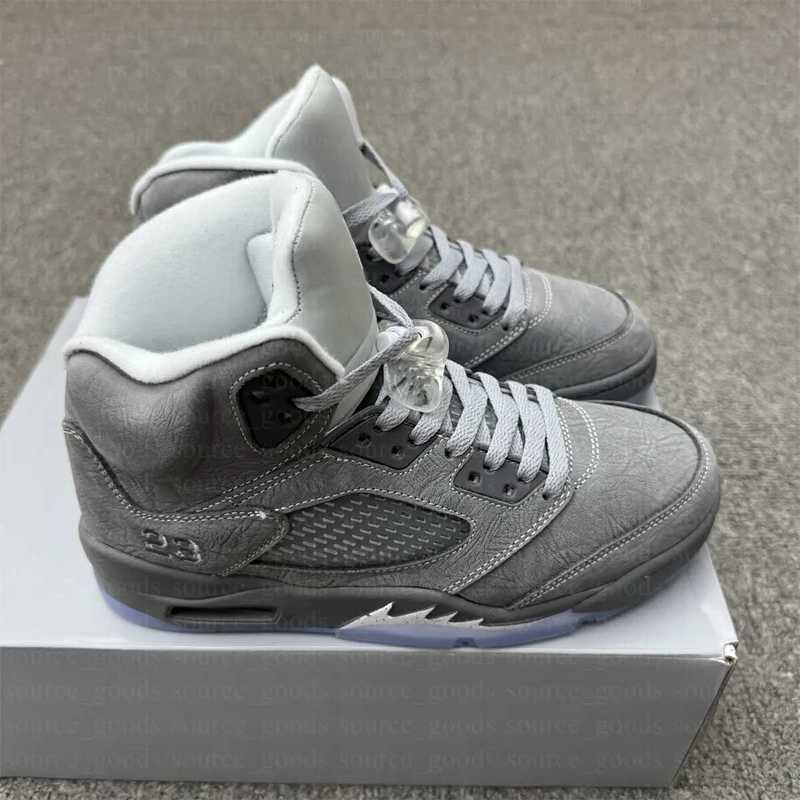TOP Quality 5 5s Wolf Grey Mens Basketball Shoes Outdoor Sneakers With Original Box Free Shipping
