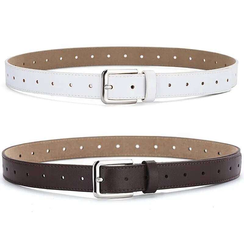 1pc New Women's Fashion Rectangle Buckle High Grade Soft PU Leather Trend Paired with Coat Jeans Lady Belt Y260225