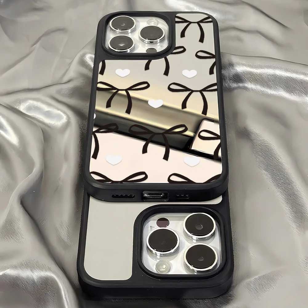 Heart Mirror Design Phone Case | Trendy Pattern Shockproof Slim Protective CoverT260225