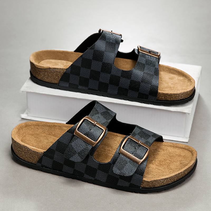 Free Shipping 2026 Summer New Casual Fashion Designer Slippers Flat Bottom Double Button Thick Bottom Sandals for Men and Women