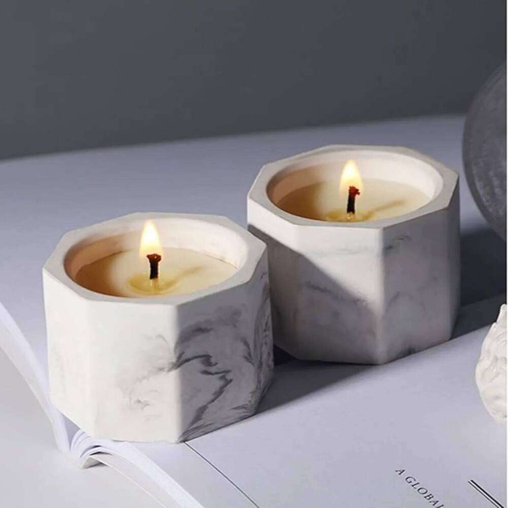 1pc Ins Style Marble Cup Candle - Handmade Soy Wax Aromatherapy, Non-Toxic Creative Gift for Home Party Wedding H260225