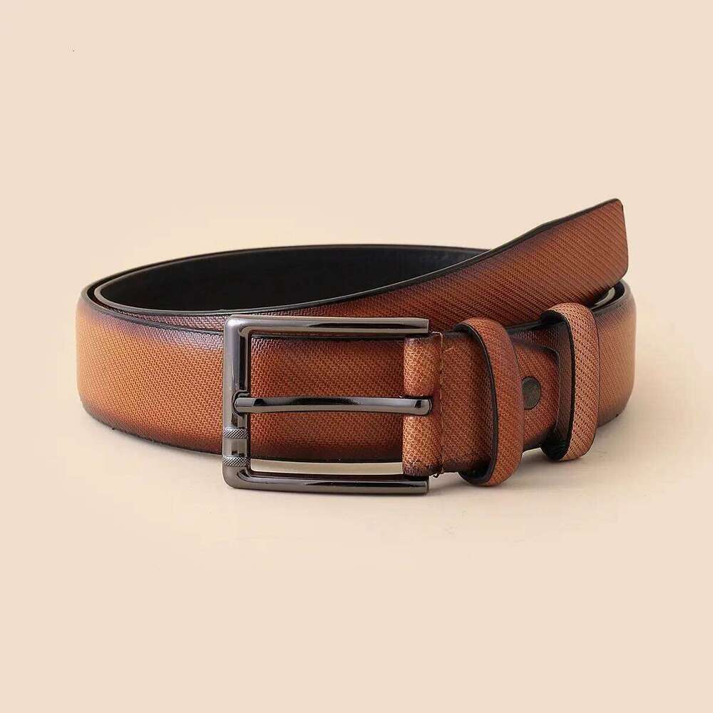 New Fashion PU Leather Designer Pin Buckle Belt Business Men's Belts Y260225