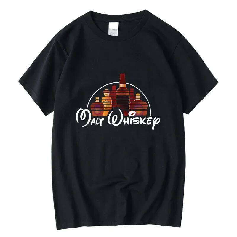 Men's Cotton Funny Malt Whiskey Print Summer Loose O-neck Cool T Shirt for Men Short Sleeve T-shirt Male Tee C260225