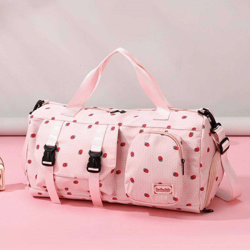 Large Capacity Duffel Cute Printed Sports Fitness Multi Functional Travel Bag With Independent Shoe Compartment Y260225