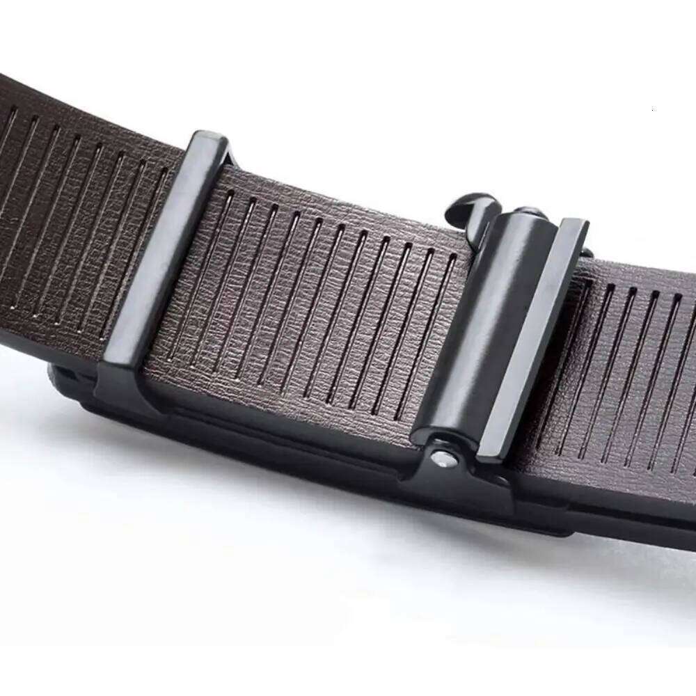 Fashion Metal Automatic Buckle Luxury Design Man Business Leather Belt Casual Waistband Vintage Waist Strap Y260225