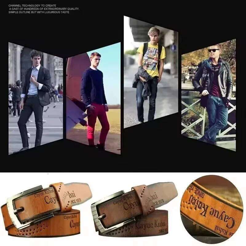 Fashion Luxury Belt for Men PU Leather 110cm Waistband Metal Pin Buckle High Quality Famous Brand Designer Waist Strap Belts Y260225