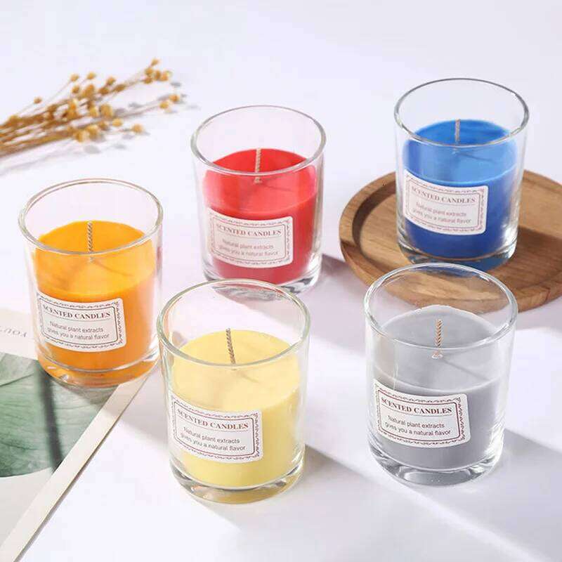 Colorful Long-Lasting Soybean for Girls Room Bedroom Indoor Home Use Aromatic Birthday Gift Handmade Decorative Candle H260225