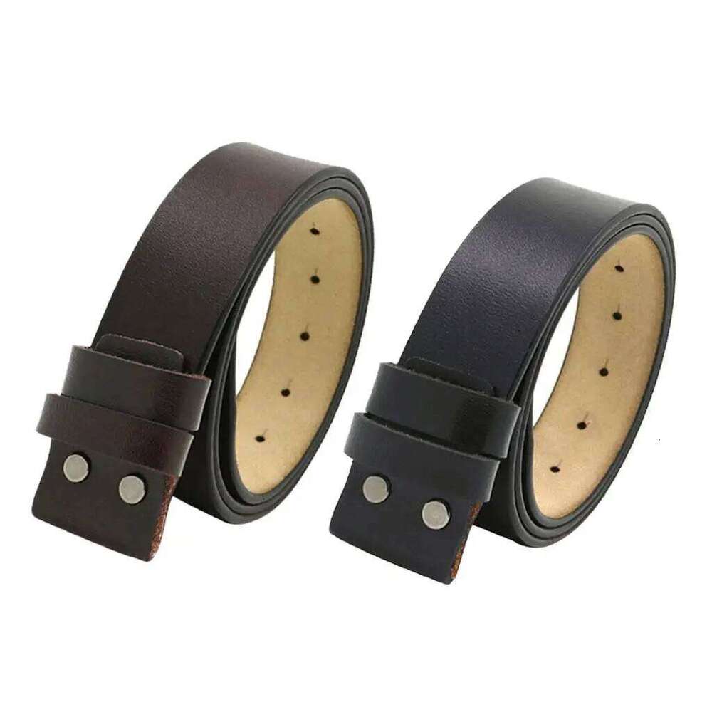 Quality Leather Casual for Men Mens Business Jeans Pants Accessories Adjustable Waist Belt without Buckle Y260225