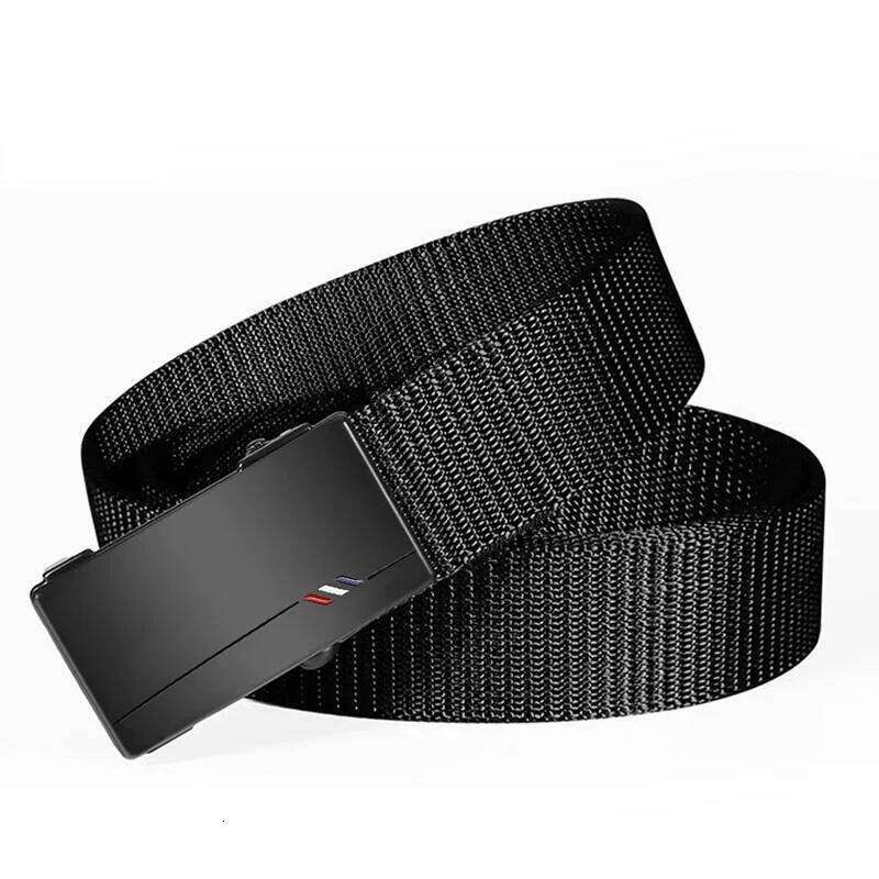 Casual Men's Nylon Woven Canvas Breathable Automatic Buckle For Men Outdoor Sports Strap Fashion Jeans Belt Y260225