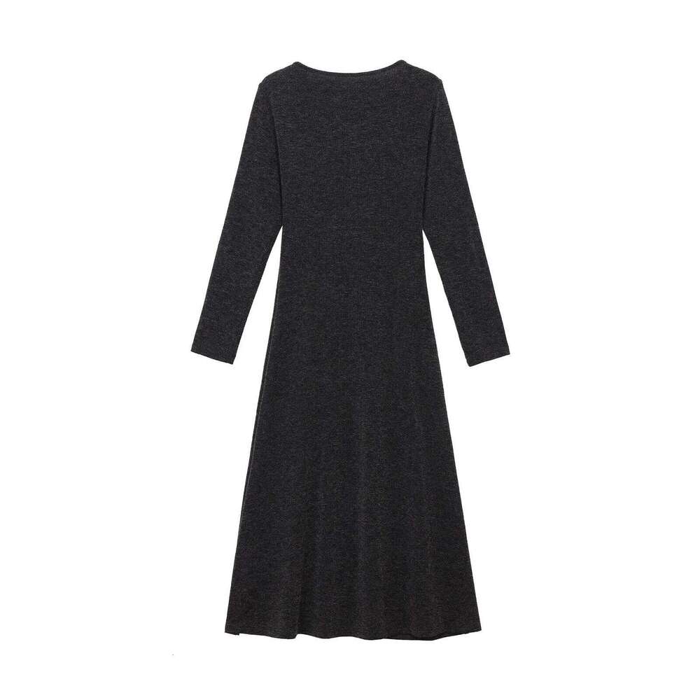 ALXNAN Black Gray Knit for Women Fall Winter Elegant Slim-fit Long Dress Fashion Female Clothing with A Shawl DYL662219 XJ260225