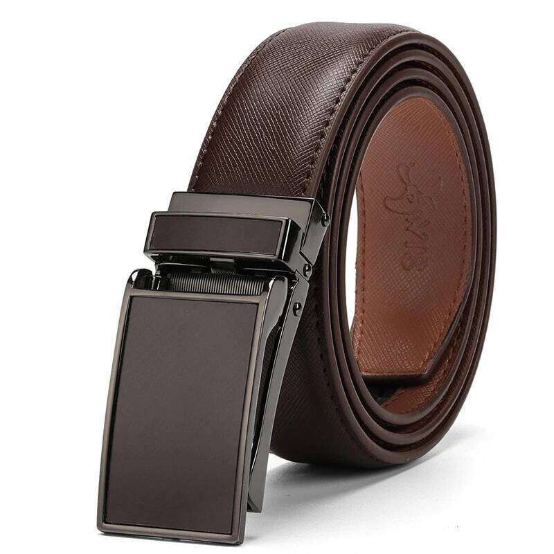 Belt Male Men's belt Genuine Leather Strap luxury brand Automatic Buckle For Men Belts Cummerbunds cinturon hombre Y260225