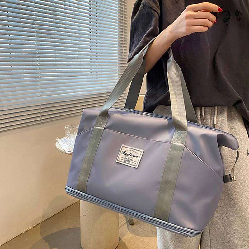 New travel simple sports fitness Korean version large capacity handbag expandable student leisure bag Y260225