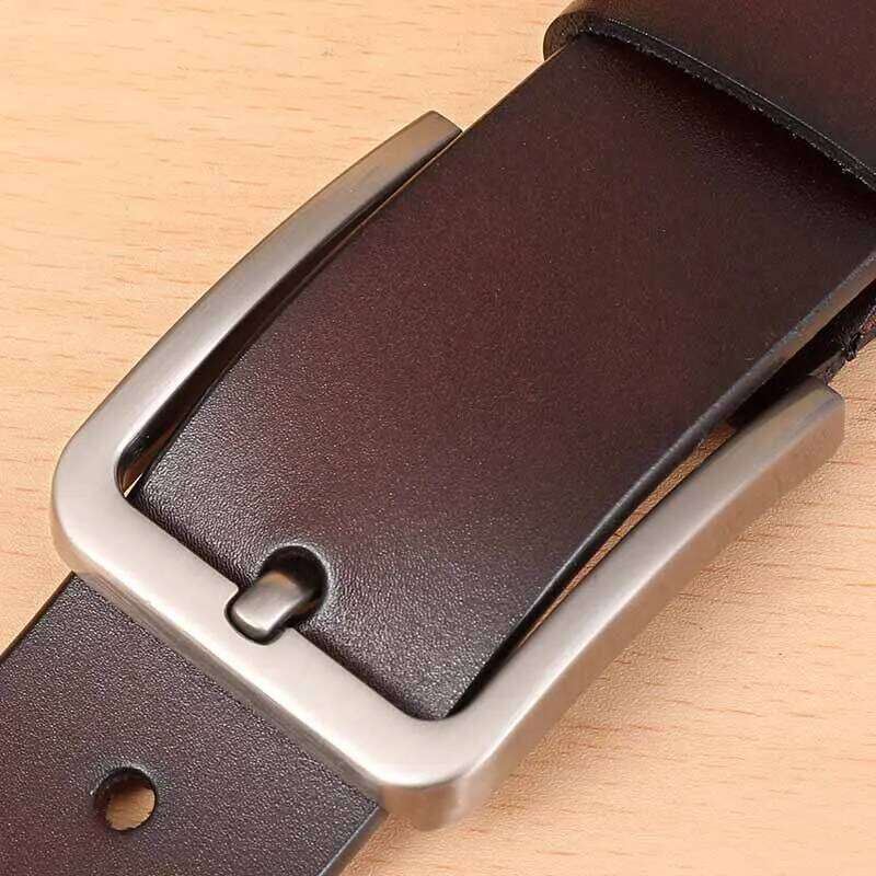 3.7cm Wide Men's with Metal Pin Buckle, Casual Jeans for Men, Unisex Synthetic Leather Pants Belt Y260225