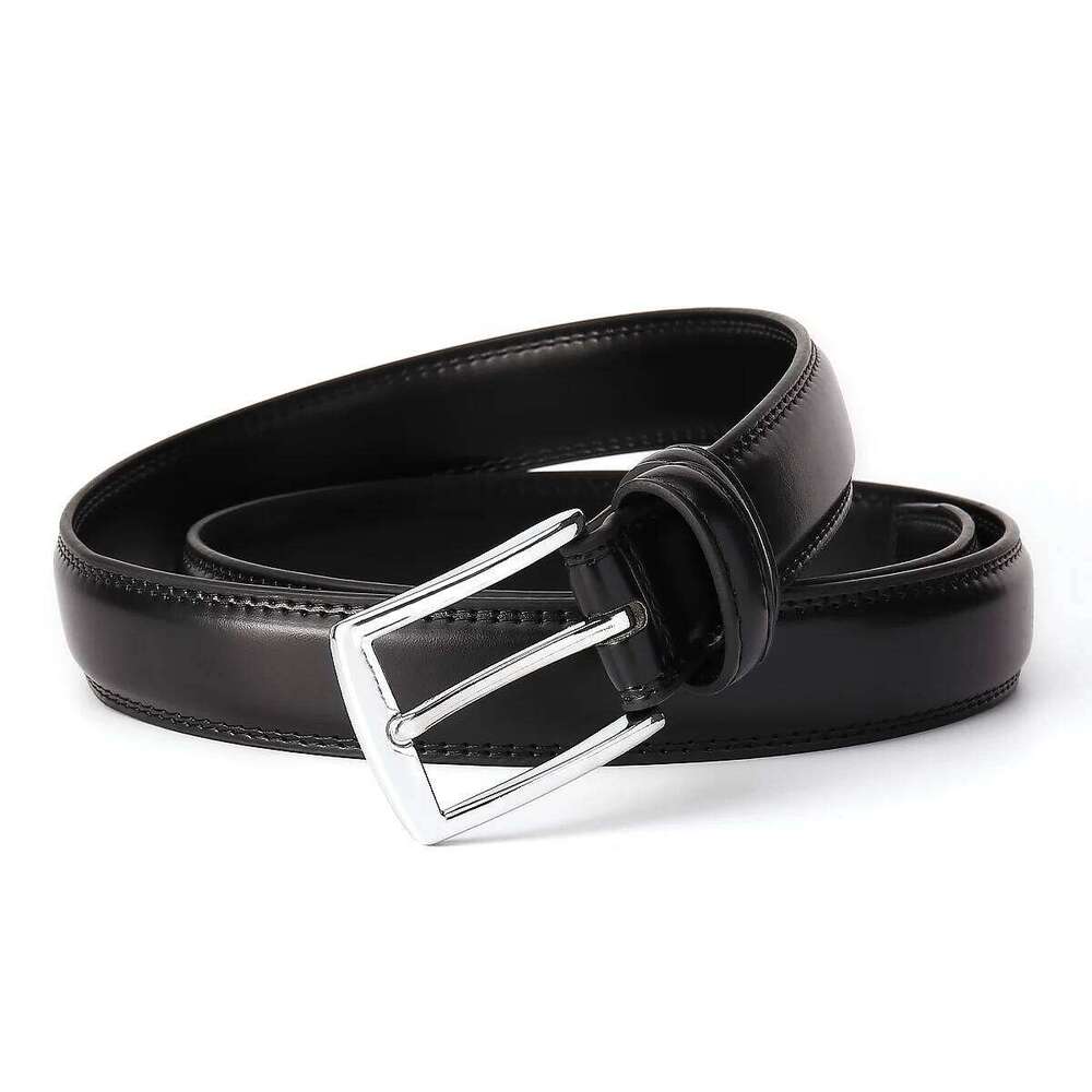 Fashionable Business Men's Belt, Durable Single Prong Buckle, Multiple Colors Available, Dark Color Series, Leather Belt for Dai Y260225