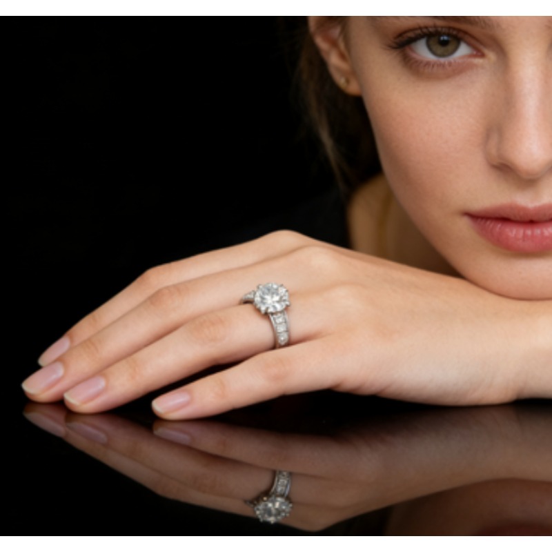 Classic Moissanite Engagement Ring Women Minimalist Niche Design Fashion Wedding Band Fine Jewelry For Ladies Showcase Elegance