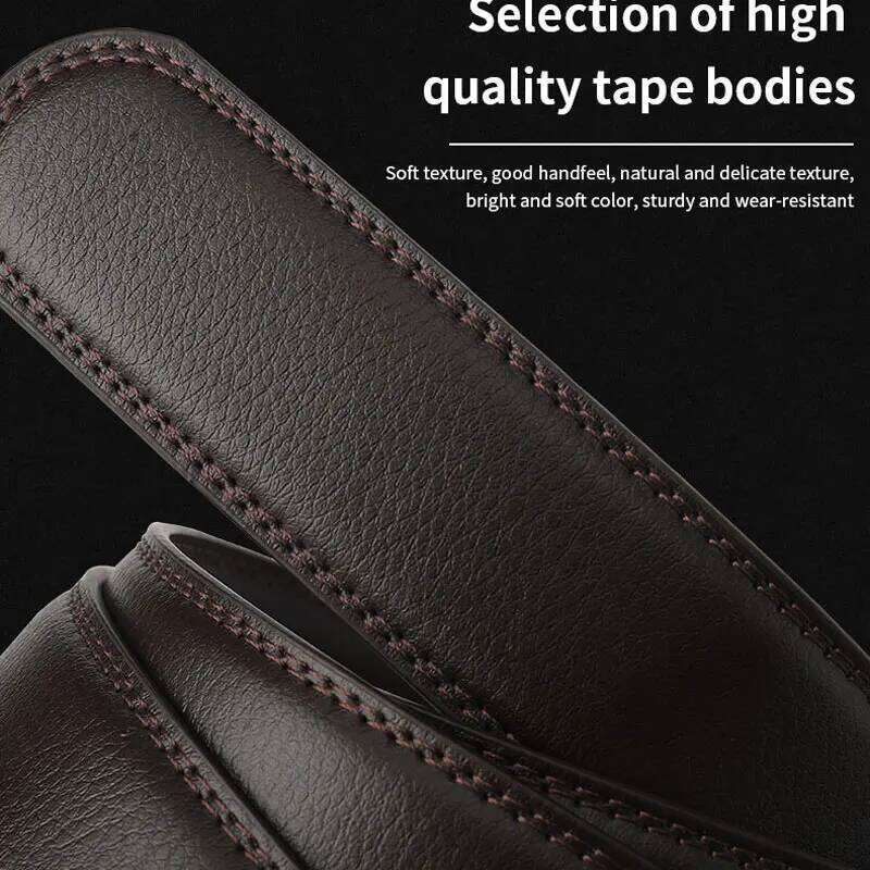 Belt men with smooth automatic buckle, high-end belt for men's business, leisure, middle-aged and young pants Y260225