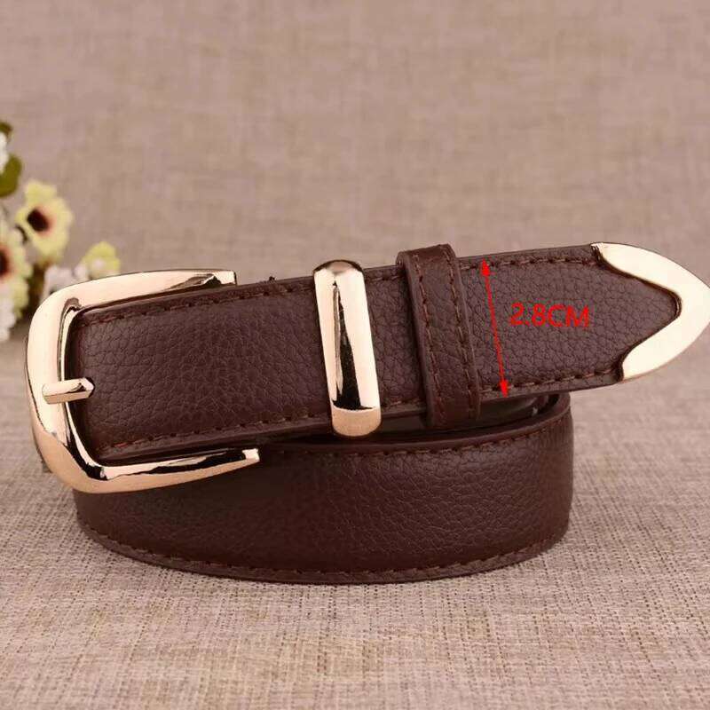 Fashion Women Genuine Leather High Quality Gold Buckle Best Matching Dress Jeans Belts for Lady LB2146 Y260225