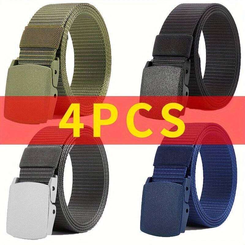 Men's Outdoor Casual Canvas Metal Free Training Nylon Tactical With Pants Jeans Belt Sports Belts For Men Women Y260225