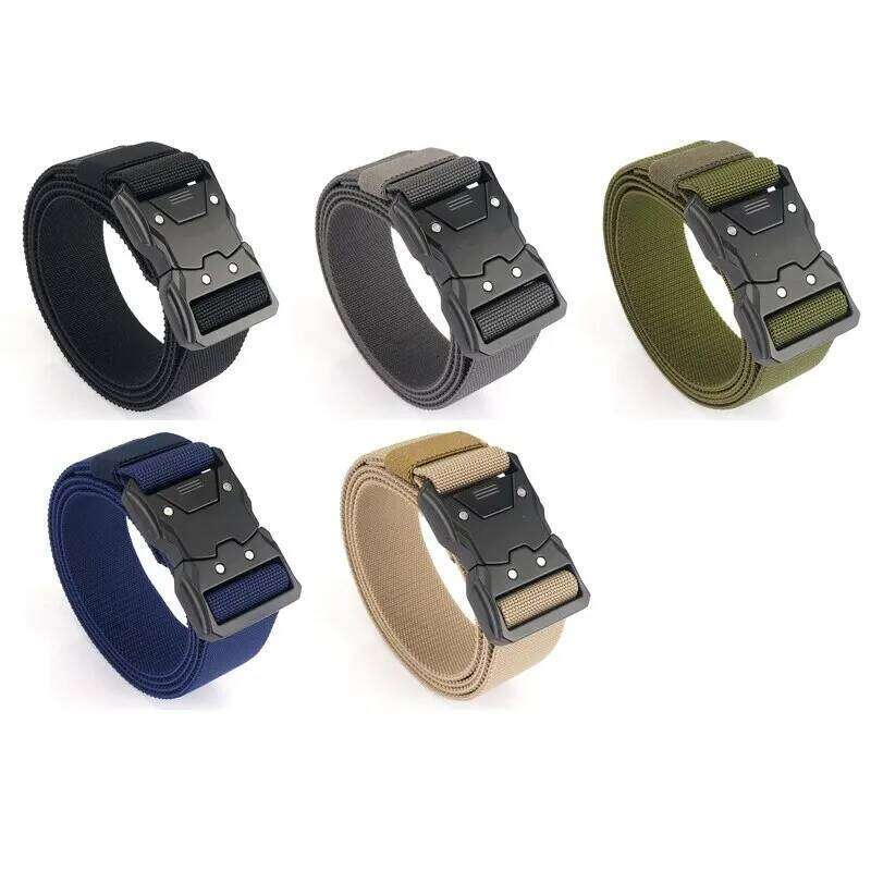 1pcs Casual Outdoor Training Belt For Both Men And Women Classic Design Fashion With The Must Haves Tactical Quick Buckle Elasti Y260225