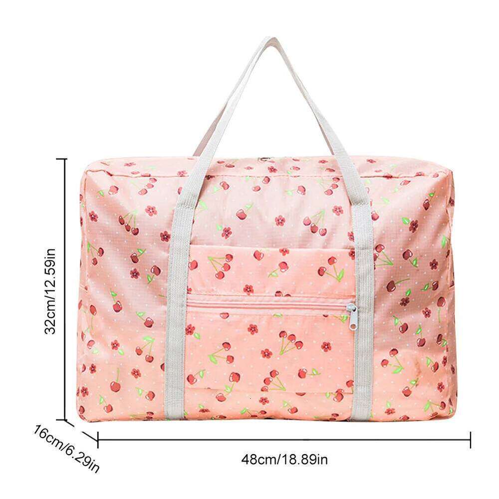 Women Casual Weekend Large Capacity Clothes Storage Bag Waterproof Zipper Closure with Trolley Sleeve for Female Short Trip Y260225