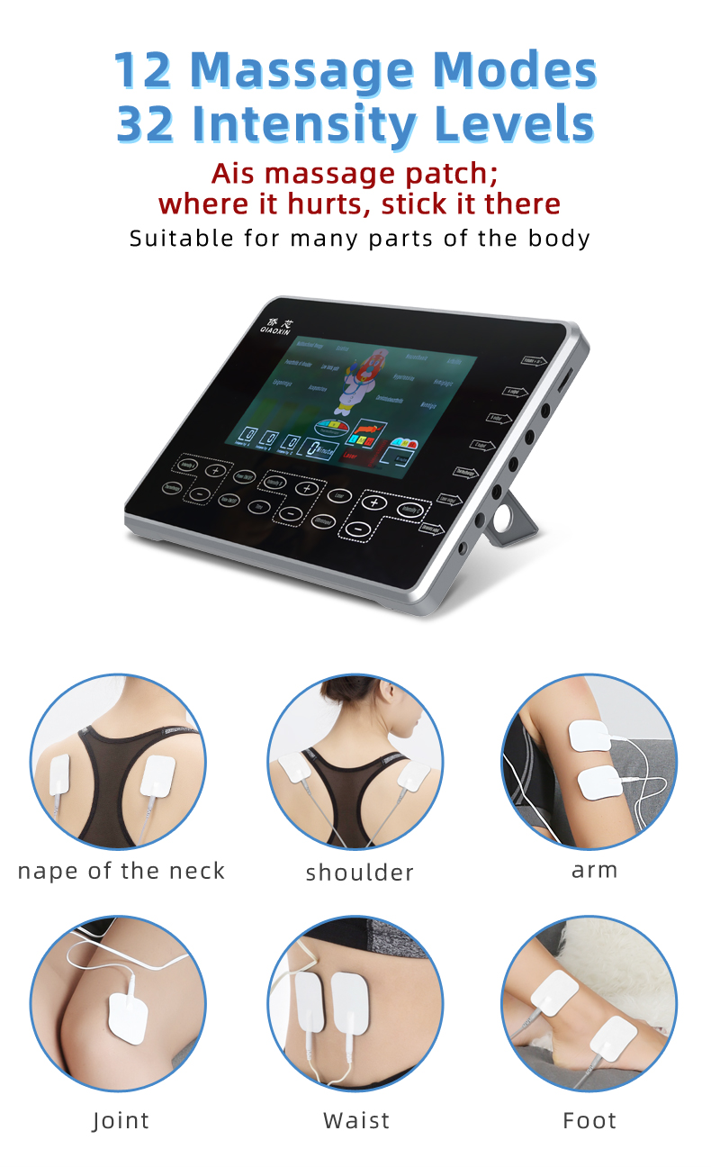 Qiaoxin OEM/ODM 2026 new intelligent massager, equipped with pulse technology EMS/TENS muscle stimulator, targeting body pain and muscle soreness.