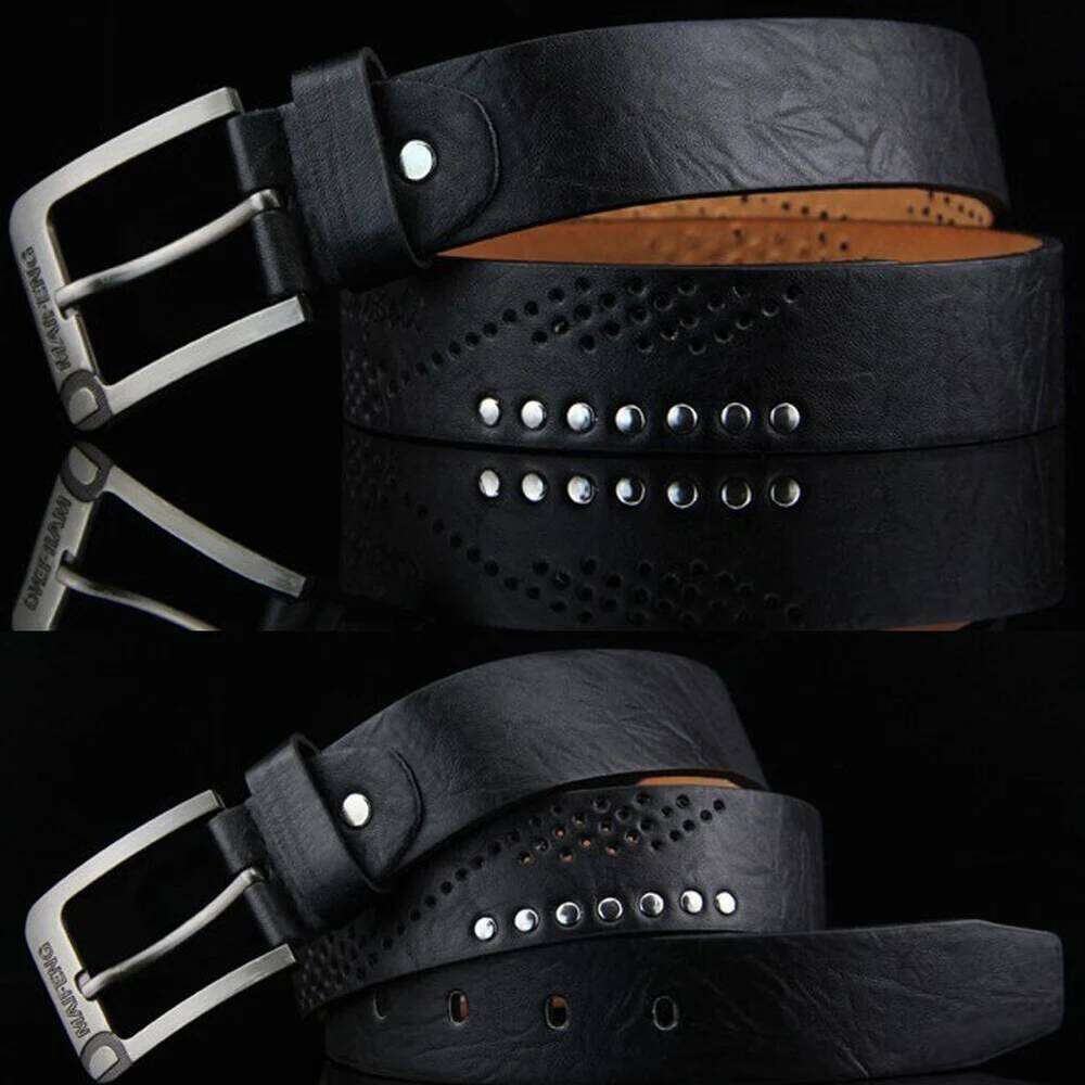 New Genuine Leather Men's Belt Luxury High Quality Classic Buckle Business Cowboy Vintage Waistband Alloy Belts Y260225
