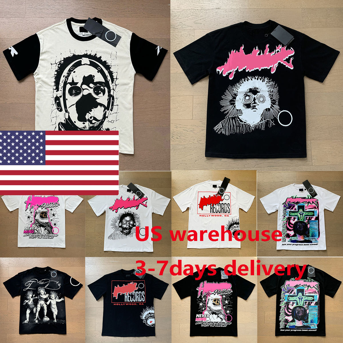 High quality designer graphic shirt Mens short sleeve designer with NFC scan new womens wash street loose round neck casuas High Streets Trendl mens shirts