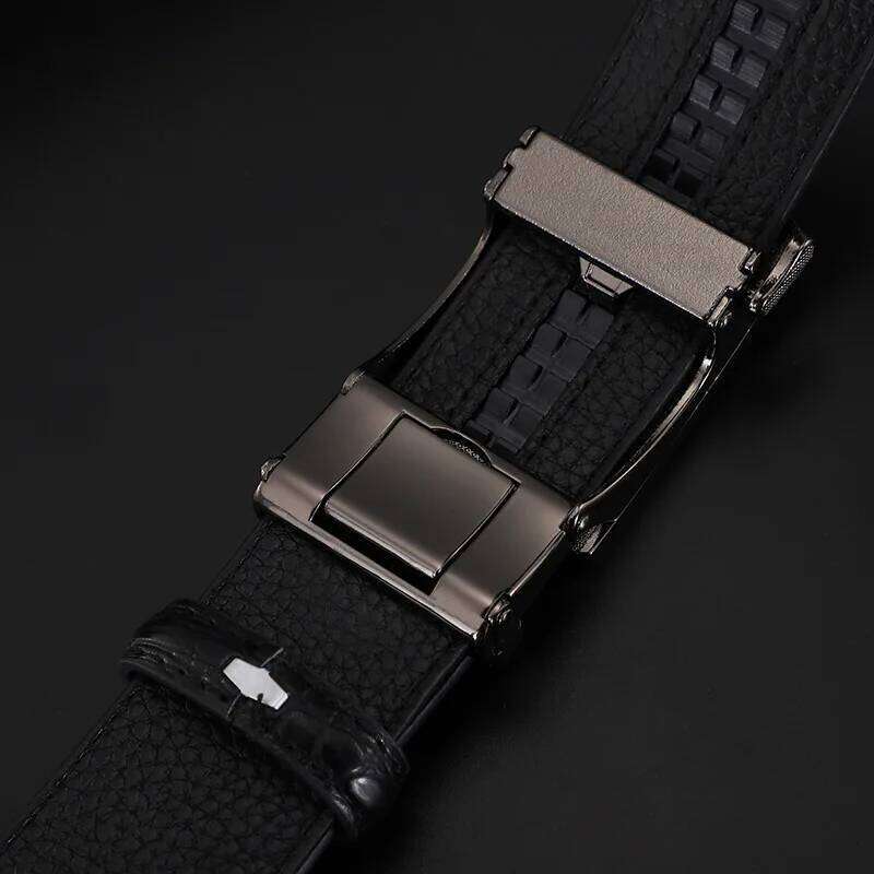 New Mens Genuine Leather Luxury of Men Male Metal Automatic Buckle Designer High Quality Waist Belt Y260225