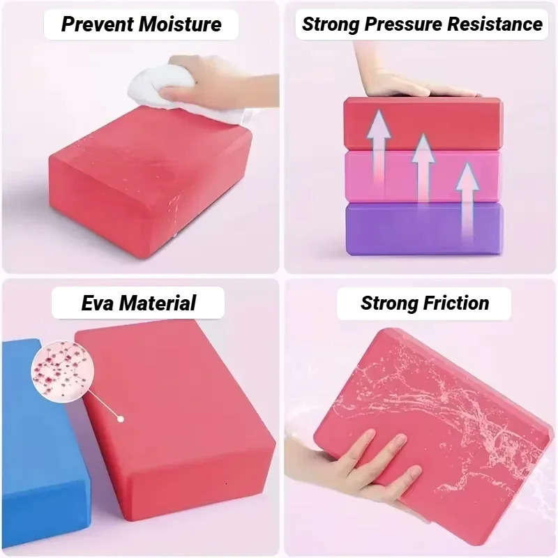 Yoga Blocks Gym Foam Brick Pilates Training Exercise Fitness Bolster Pillow Cushion Stretching Body Shaping Building Cubes 260206
