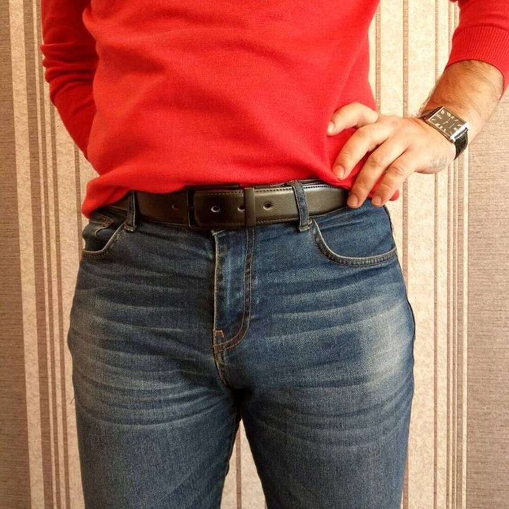 1Pcs Men's Leather Reversible Belt - Classic & Fashion Designs Two in One Belts With Rotated Buckle Ceinture Size 75-160cm Y260225