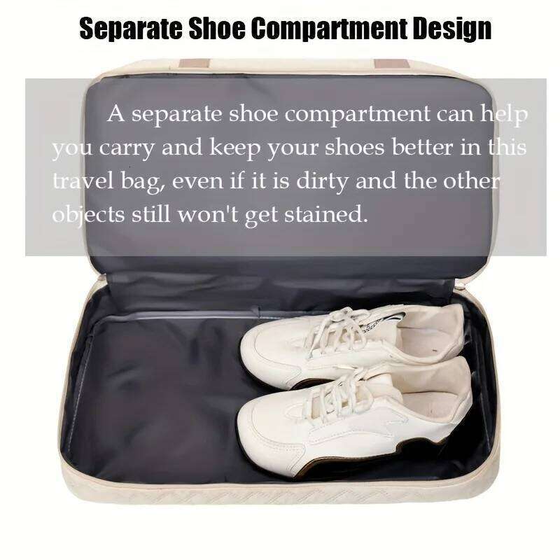 Large capacity multifunctional travel spacious Diamond pattern sports and fitness bag, portable weekender overnight bag Y260225