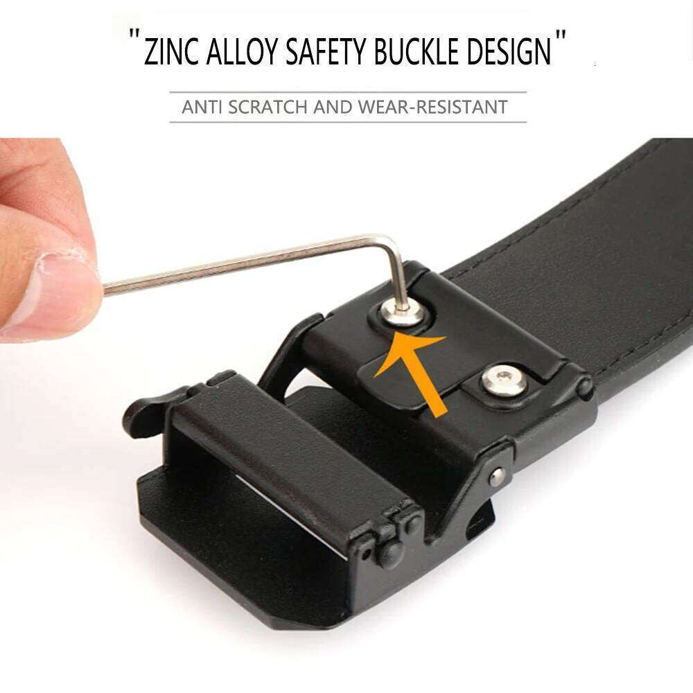 TUSHI New Leather Tactical Luxury Automatic Buckle for Belt Designer Belts Men High Quality IPSC Girdle Male Black Y260225