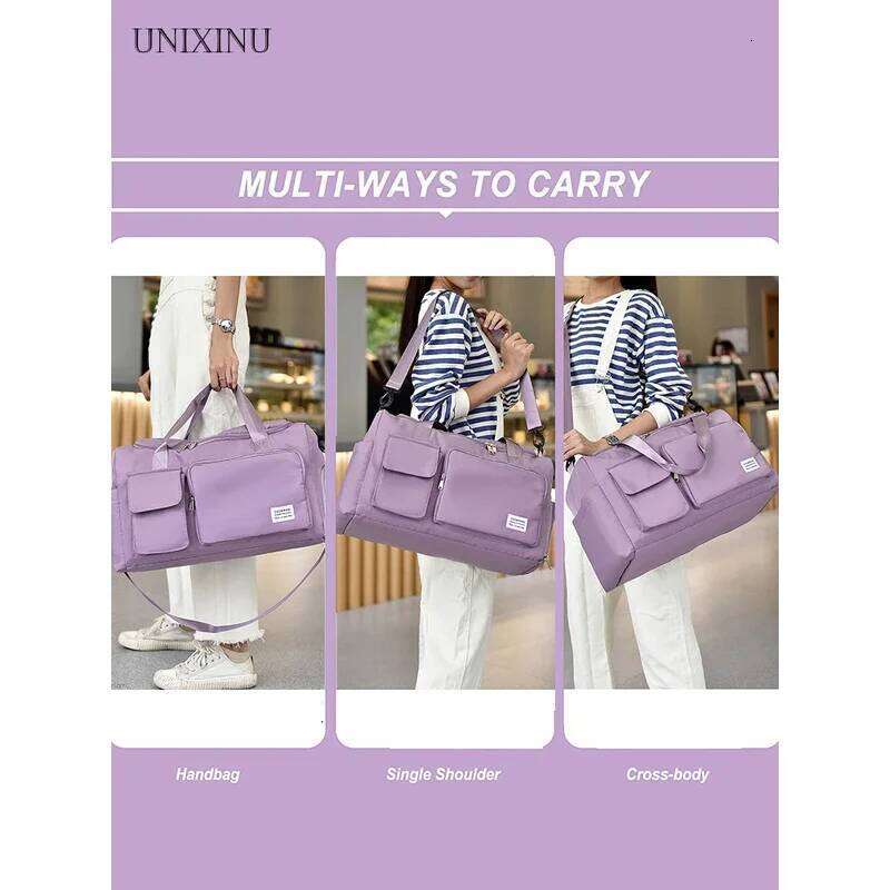 Carry On Travel Bag Large Capacity Weekender Overnight Duffle with Shoe Compartment Sports Fitness Bags for Women 2026 Y260225