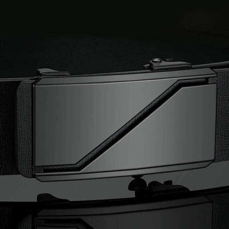 Classic Men's Belt Automatic Buckle Simple Style Business Work Popular Casual Strap Party Accessories Y260225