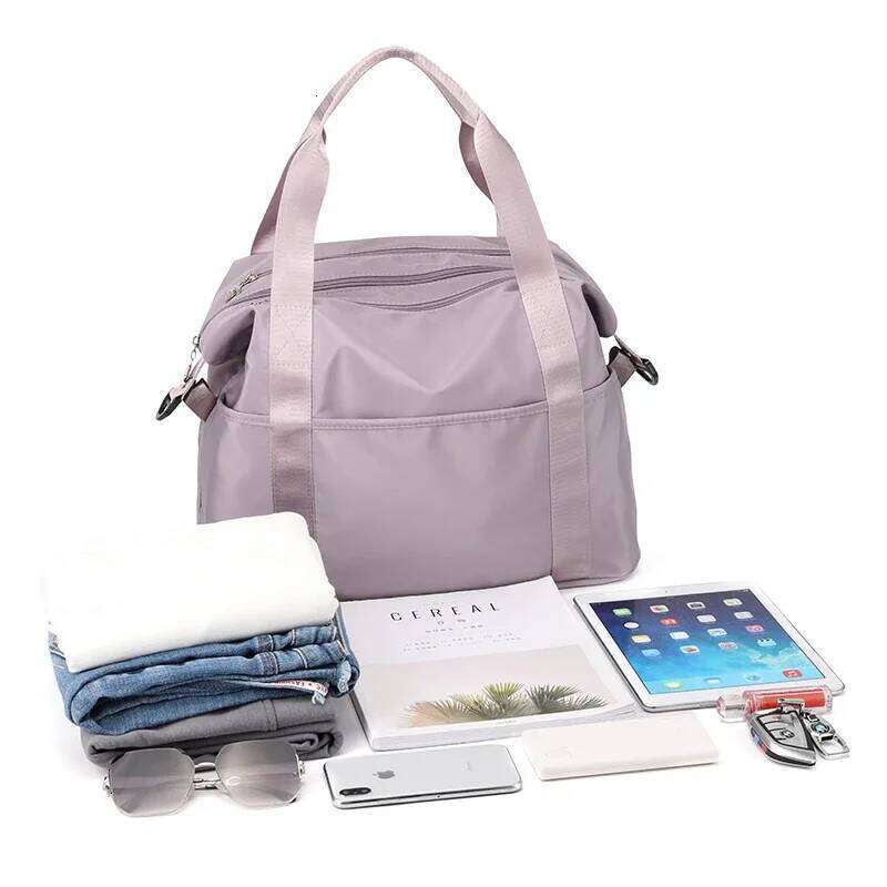 2025 Fahion New Girls Women Nylon Waterproof Handbags Big Size High Capacity Gym Sports Bags With Large Pockets For Travelling Y260225