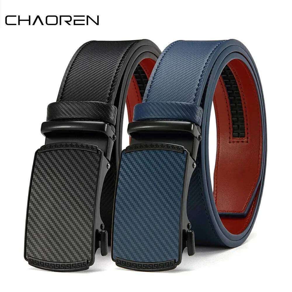 Men Belts Leather LONG Large Pin Metal Automatic Buckle High Quality Casual for Jeans Women Strap Y260225