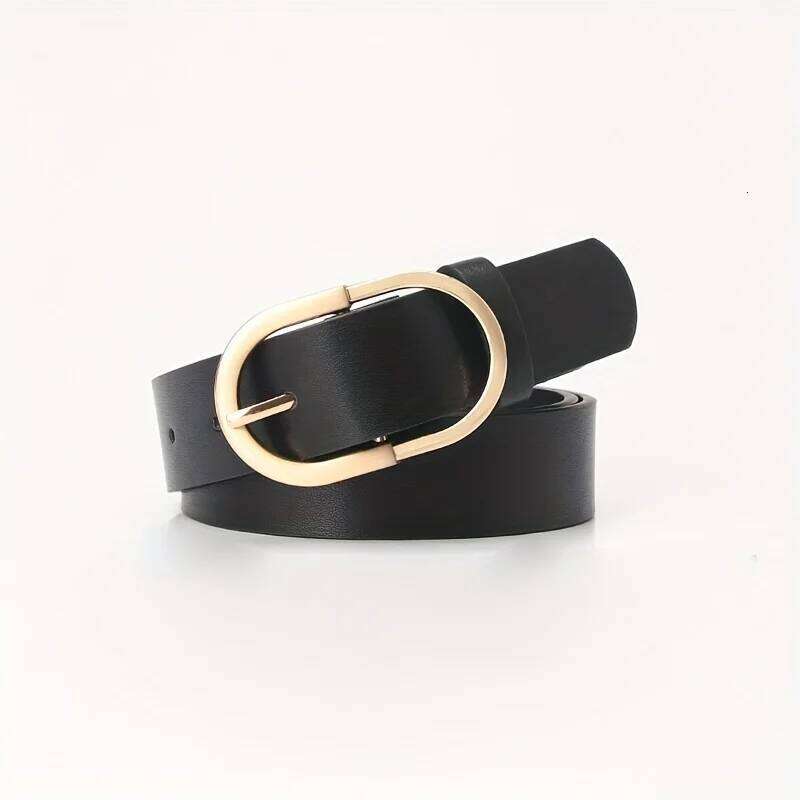 1pcs Women's Fashion Classic PU Leather Belt Versatile Casual Golden Needle Buckle - Pair with Jeans, Pants, Dress Y260225