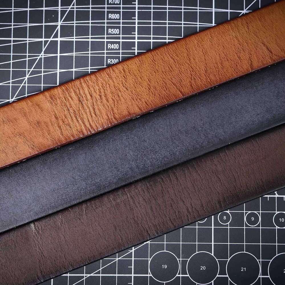 Vintage Genuine Leather Men's Belt Solid Brass Buckle, Handmade Casual Pin Buckle Thickened Italian Cowhide With Gift Box Y260225