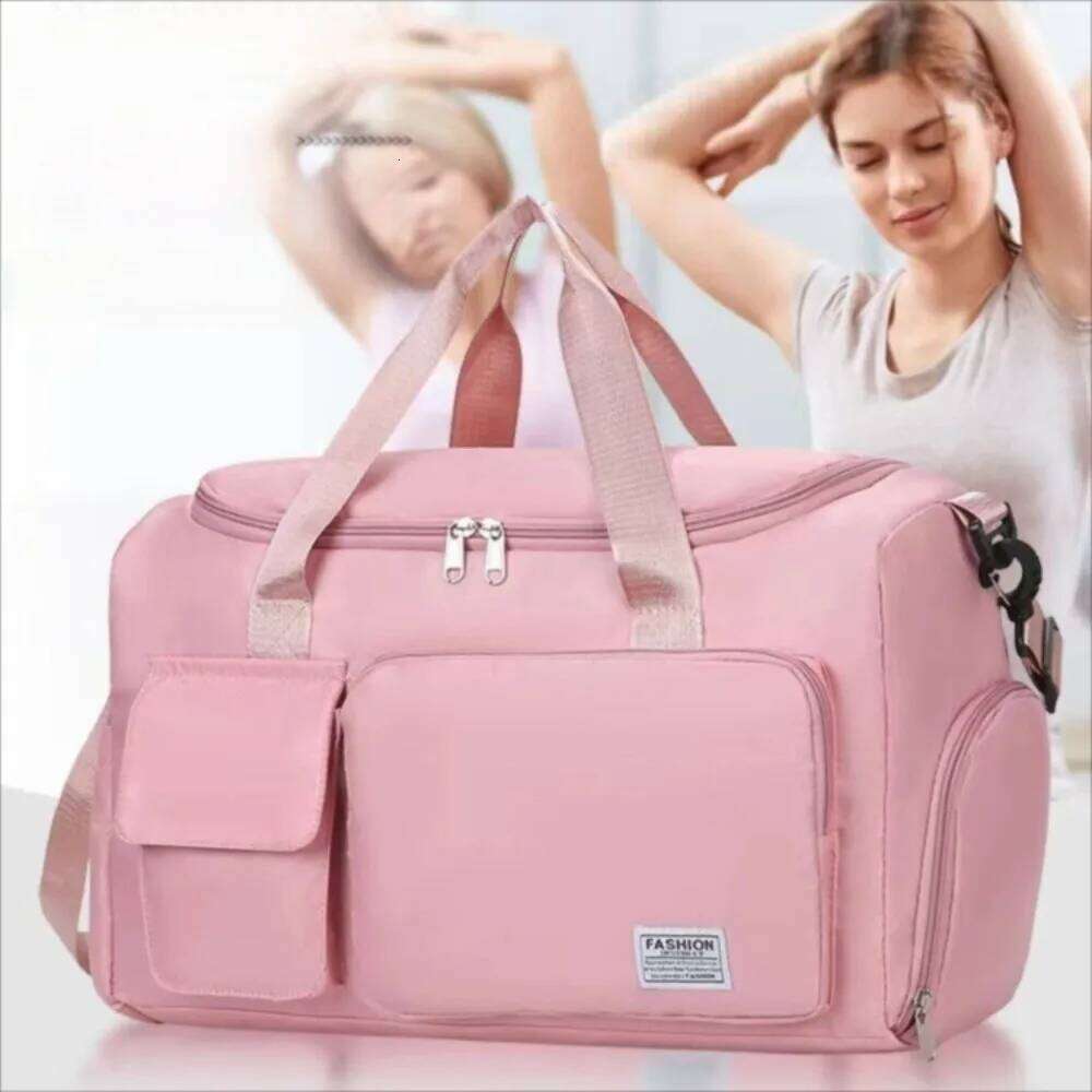 Large Capacity Carry on Travel Bag Waterproof Wet Dry Separation Sports Shoulder Bags Two-Way Zipper Shoe Compartment Y260225