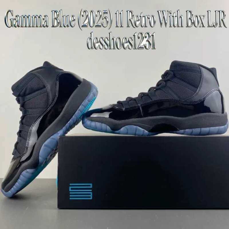 Womens Mens LJR Gamma Blue Basketball Shoes 2025 Sneakers in Black Sports Luxury Trainer Race Leather Original Quality With Box