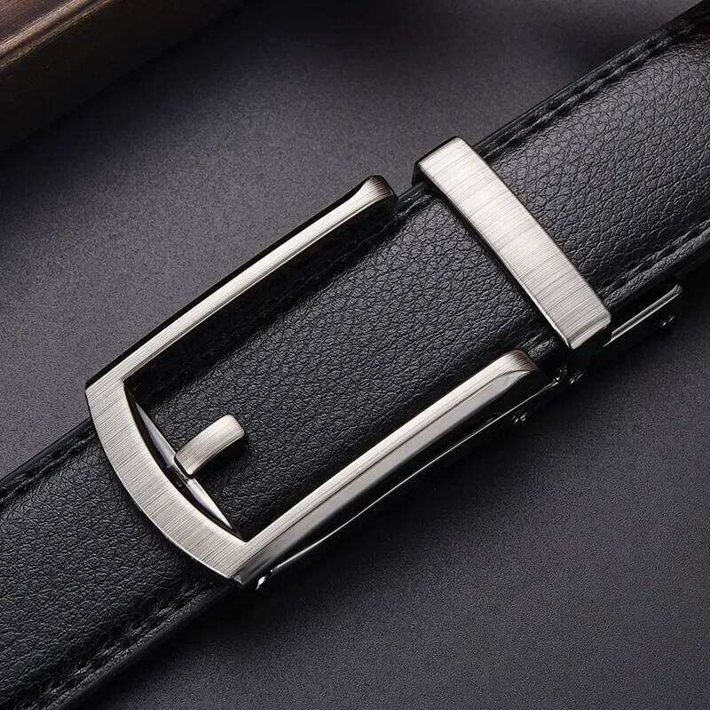 Business Luxury Brand Men's Click Belt - Genuine Leather, Automatic Alloy Buckle, Jeans Waist Strap Y260225