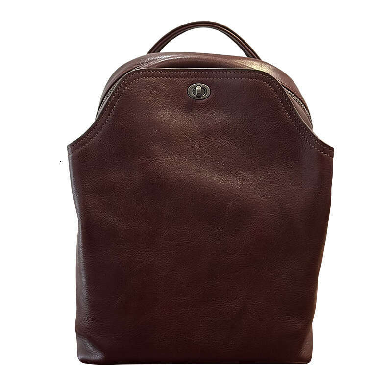 Shoulder Bags Totes Top Layer Cowhide Simple Travel Backpack Commuter Large Capacity Genuine Versatile Fashionable Double Soft Leather Casual School B