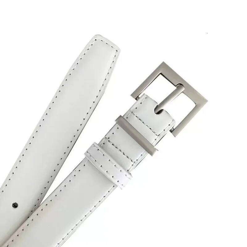 Korean style belt, 2025 new autumn winter, fashionable and simple, minimalist oxygen feel, decorative white belt Y260225