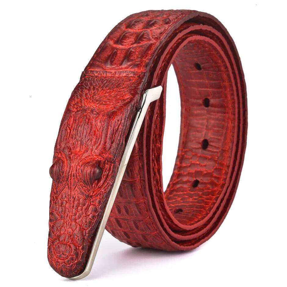 Plyesxale Brand Mens Belts Luxury Leather Designer Belt Men High Quality Ceinture Homme Crocodile Cinturones Hombre 2025 B2 Y260225