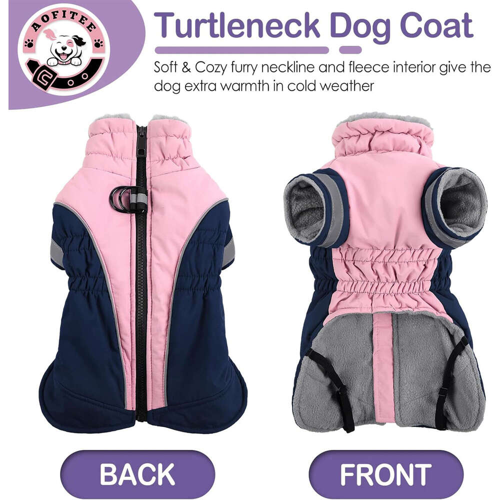 Famous brand New cross border pet clothing fleece lined warm jacket winter windproof and cold resistant thickened dog coat pupakaIK