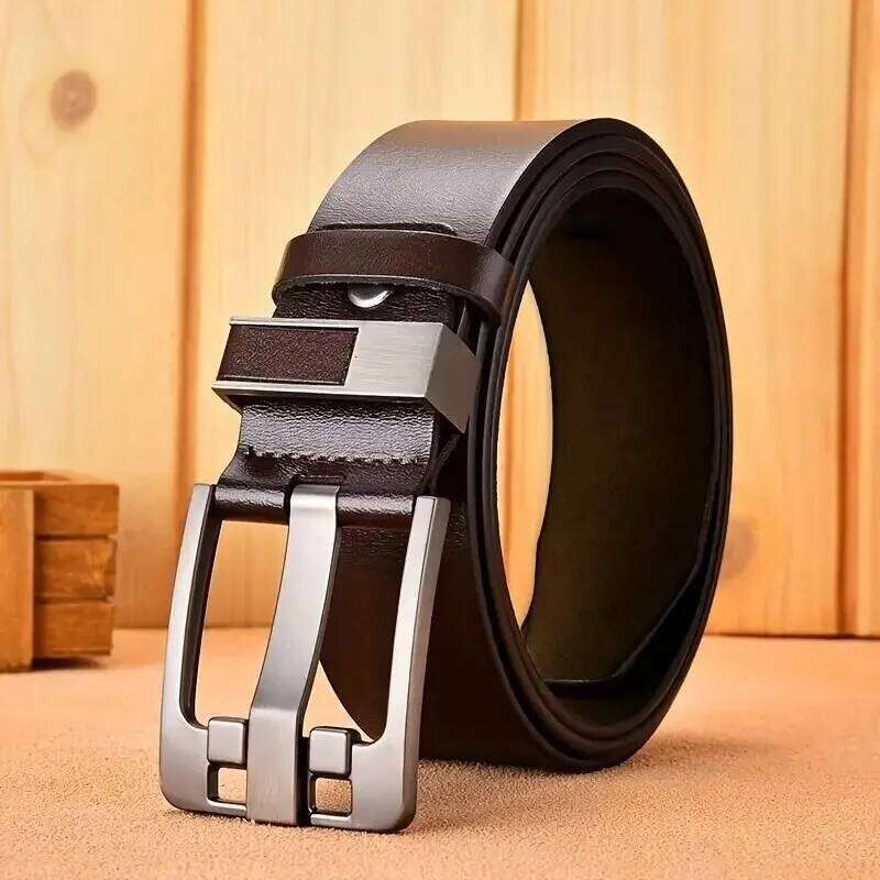 Genuine Leather For Men's High Quality Buckle Jeans Cowskin Casual Belts Business Cowboy Waistband Male Fashion Designer 2024New Y260225