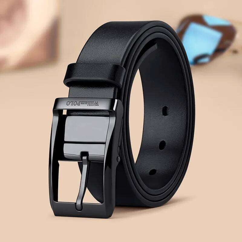 Genuine leather men's retro needle buckle fashion belt, versatile casual pants belt Y260225