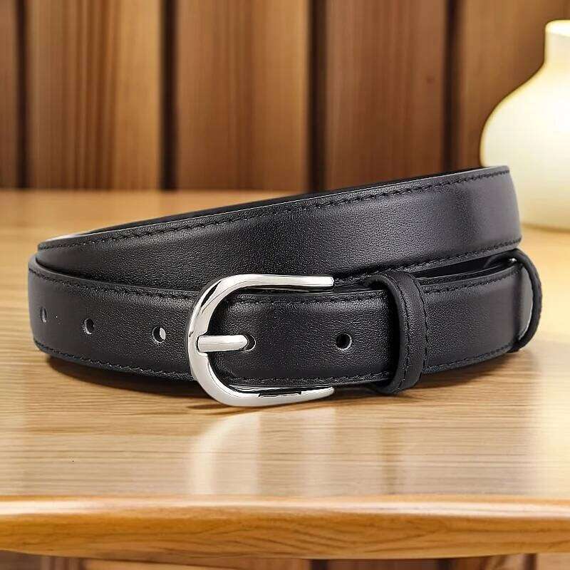 1pcRetro fashion unisex versatile simple pin buckle embellished jeans belt women's Korean version trend Y260225