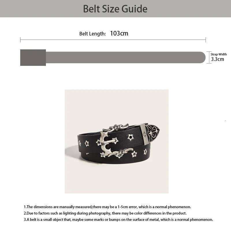 Star Eye Rivet Studded For Men and woman Gothic Pin Buckle Fashion Casual Punk Pu Leather Waistband Y2K Hip Hop Jeans Belt Y260225